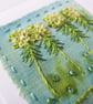HAND EMBROIDERED FLORAL GREETING CARD EUPHORBIA  - Image 2