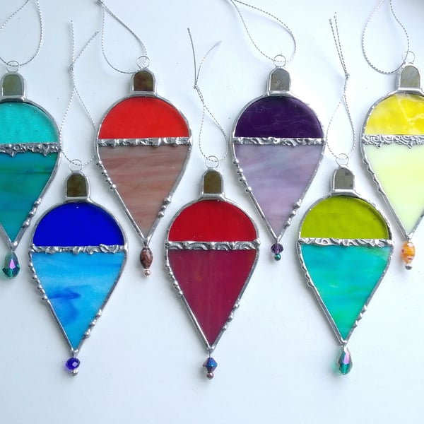 Stained Glass Christmas Decoration - Bauble
