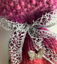 Unique knitted gift bag with silver butterfly - Image 4
