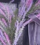 Handmade Lavender  Wreath, Soft Purple & Lilac, Grey Silver Ribbon. - Image 5