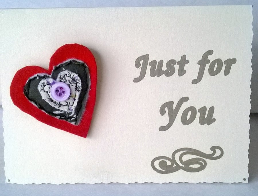 Heart Brooch and gifting card