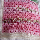 Vintage-Style Blossom Baby Blanket  - Lap blanket - Christening gift