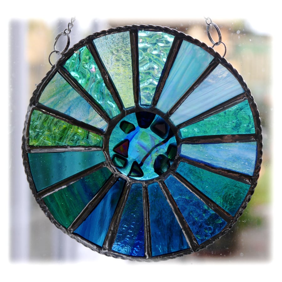 Colour Wheel Suncatcher Stained Glass Handmade Sea Marine