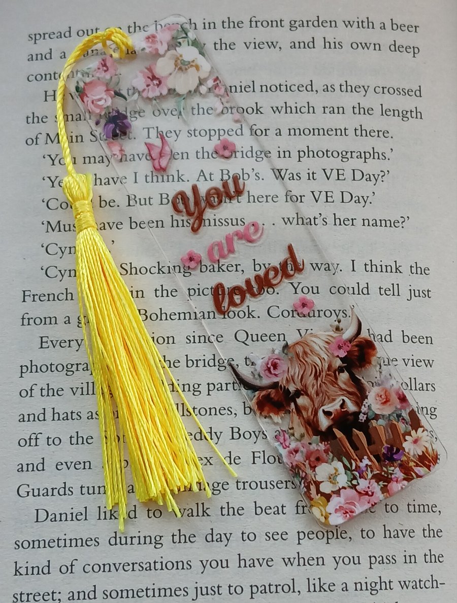 Clear acrylic bookmark 