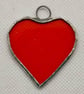 Stained glass small heart, ORANGE and YELLOW - Image 5