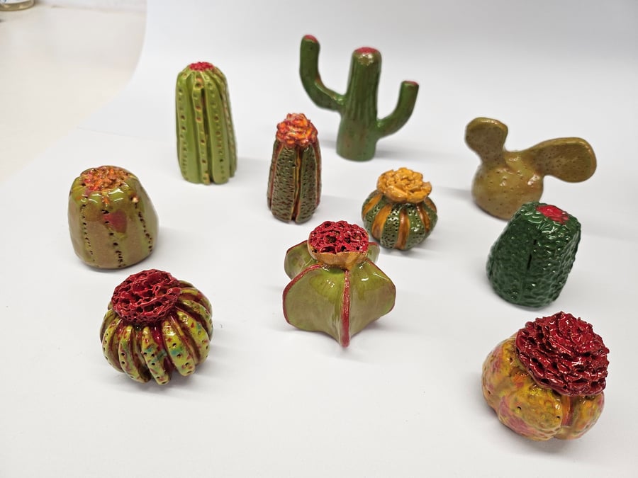 Cane Tops for Your Bamboo Sticks -Cactus Collection