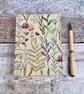 Journal Notebook Hand bound in Coptic Stitch covered with Wildflowers Paper  - Image 2