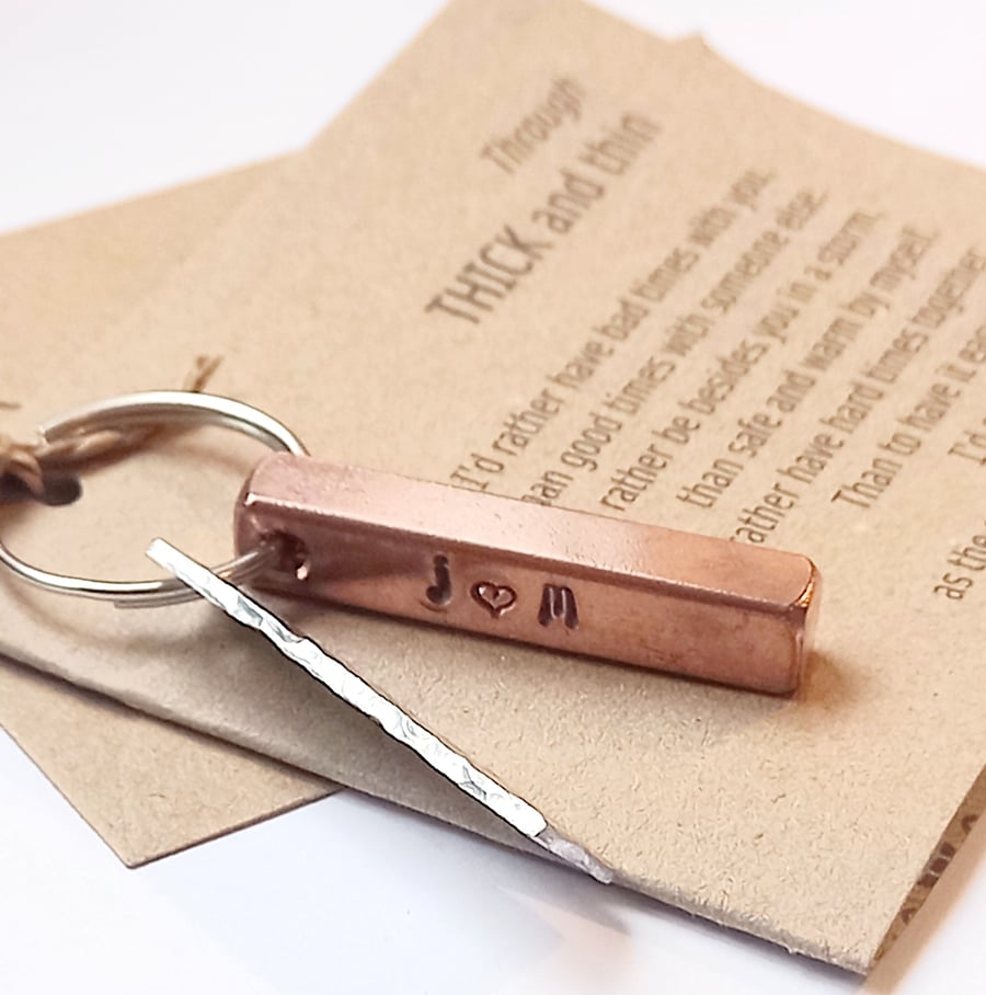 Through thick and thin keyring