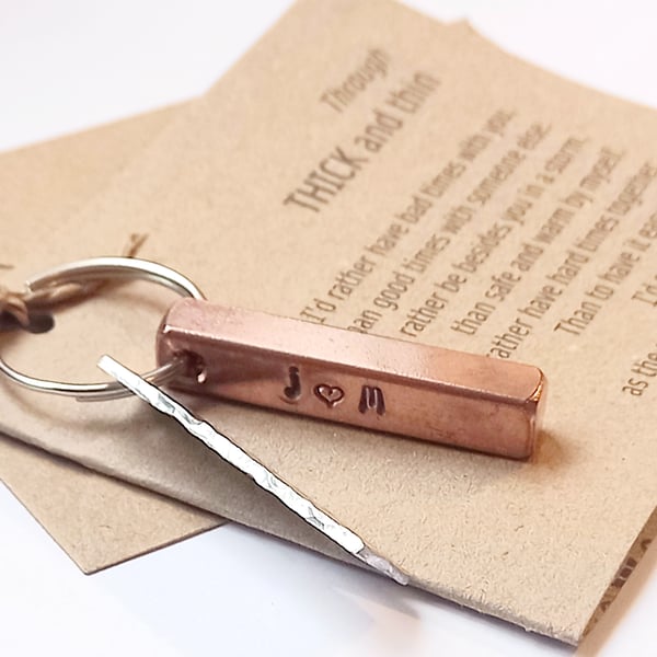 Through thick and thin keyring