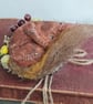 Handmade sleepy squirrel soft sculpture textile art. - Image 5