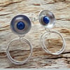 Sterling Silver Studs with Lapis Lazuli