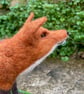 Fox woollen sculpture, needle felted animal, standing fox (24-2) - Image 3