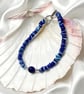 Lapis Lazuli with Horse Shoe Crab Shell Bracelet
