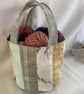 Petite patchwork circular handbag or bucket bag. - Image 3
