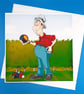 Lawn Bowls Birthday Card For Him, Large, Decoupage 