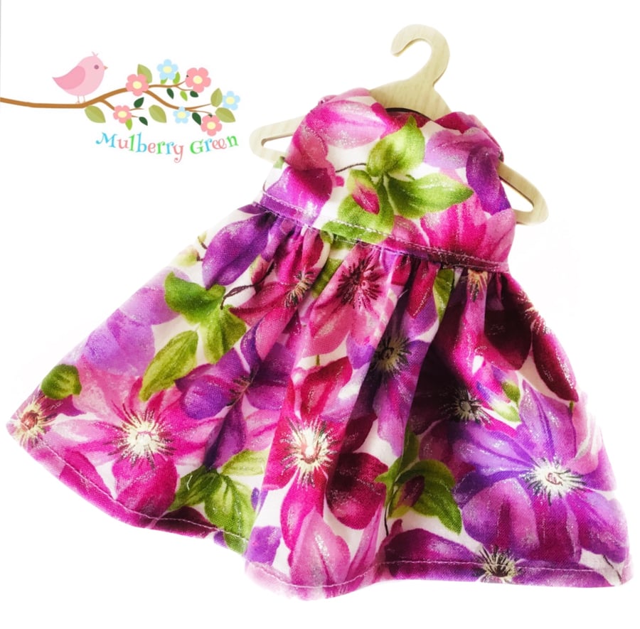 Purple and Pink Clematis Dress