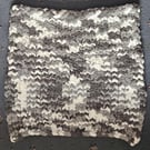 Hand-Knitted Baby Blanket Soft Chevron Design in Grey & white Newborn Gift