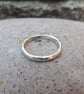 Handmade Narrow Silver Meteorite Ring - Image 3