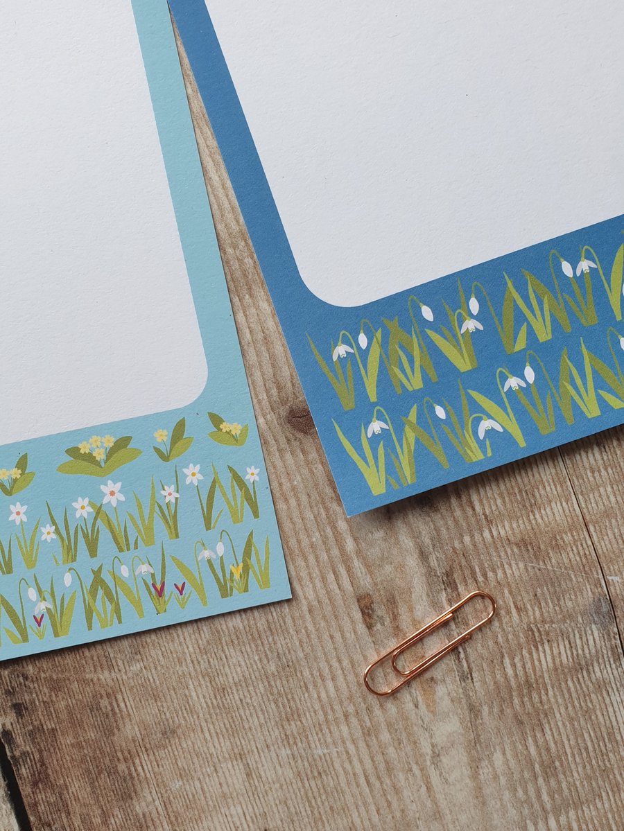 Snowdrops and Spring Bulbs Gift Notes - Set of 4 Sheets