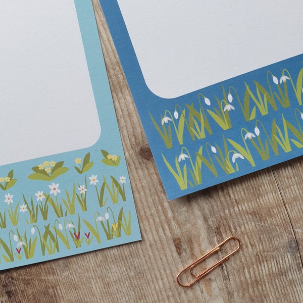 Snowdrops and Spring Bulbs Gift Notes - Set of 4 Sheets