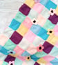 Hand Knitted Double Sided Baby Blanket, Reversible Patchwork Blanket, Baby Gift - Image 6