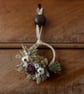 Mini Purple and white dried flower gift wreath