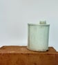 Hand built blue-green bud vase. No 1