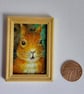 Red Squirrel Portrait Miniature Oil Painting - Image 5