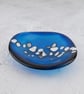 Glass Ring Dish in Deep Sea Blue