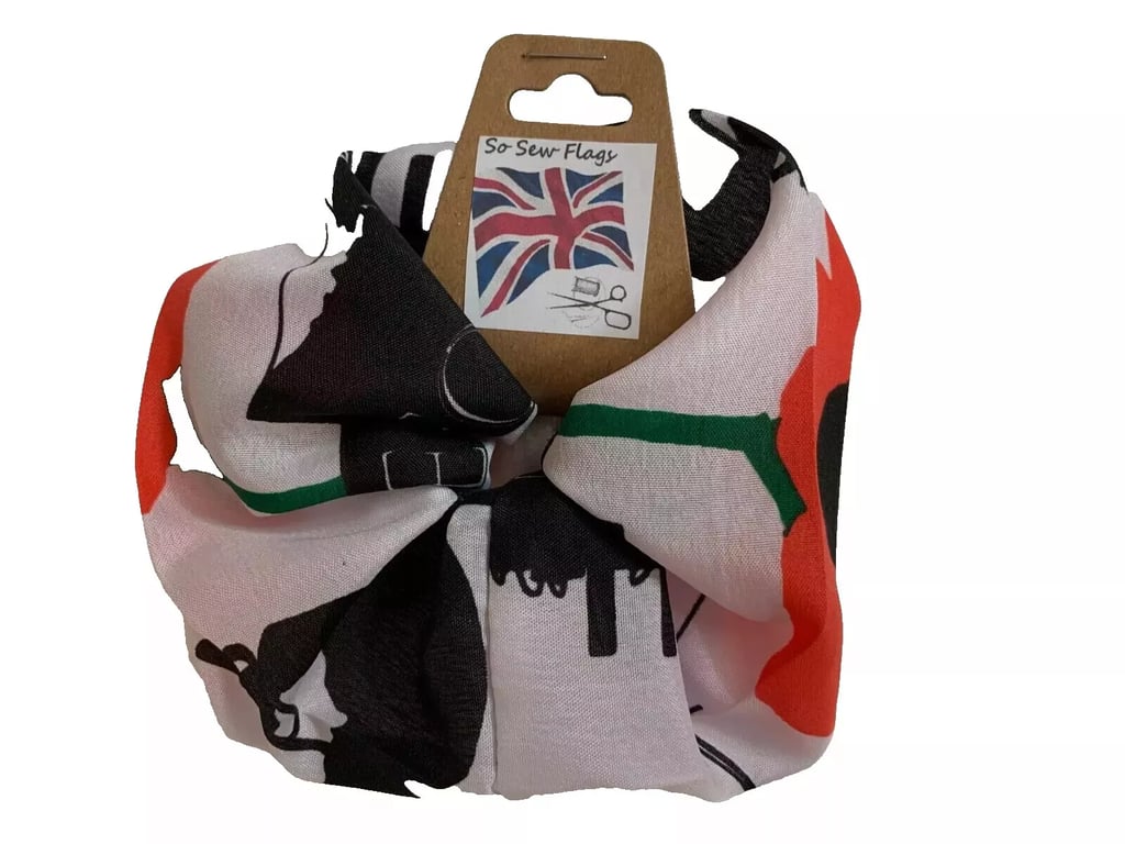 Lest We Forget Navy Poppy Flag Hair Scrunchie Scrunchies Accessory Band Elastic