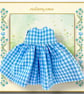 Round Necked Blue Checked School Dress