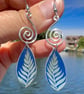 Recycled tin and silver earrings  - Image 4