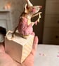Hester a whimsical spun cotton mouse - Image 5