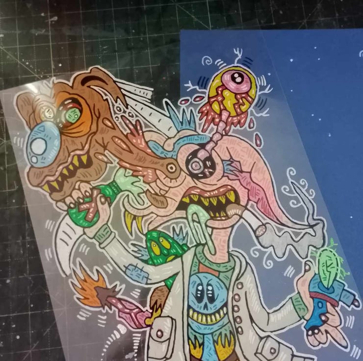 REN AND STIMPY RICK AND MORTY X OVER - Folksy