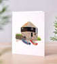 The Roundhouse, Sennen Cove, Cornwall, Greeting Card, Note Card, Thank You Card - Image 1