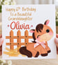 Personalised Horse Birthday Card for Girls - Cute Pony Birthday Card - Image 6