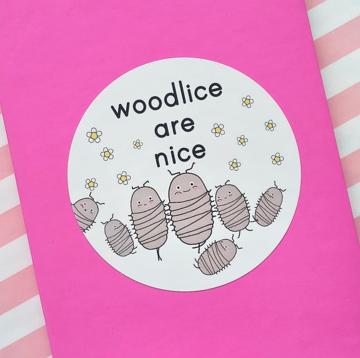 woodlice are nice sticker - woodlouse - isopods... - Folksy