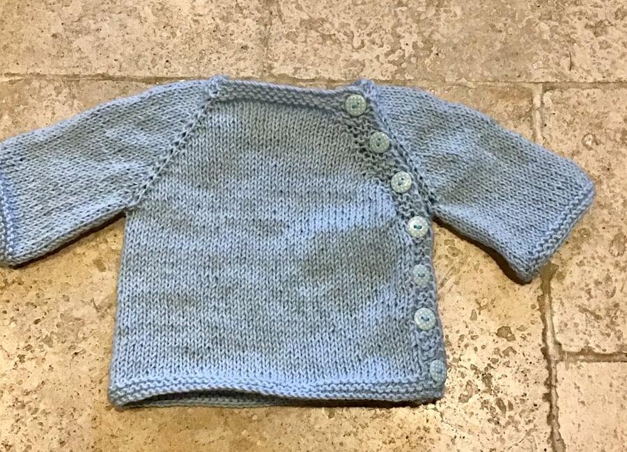 Duck Egg Blue Cardigan  New Born 