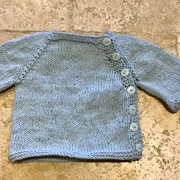 Duck Egg Blue Cardigan  New Born 