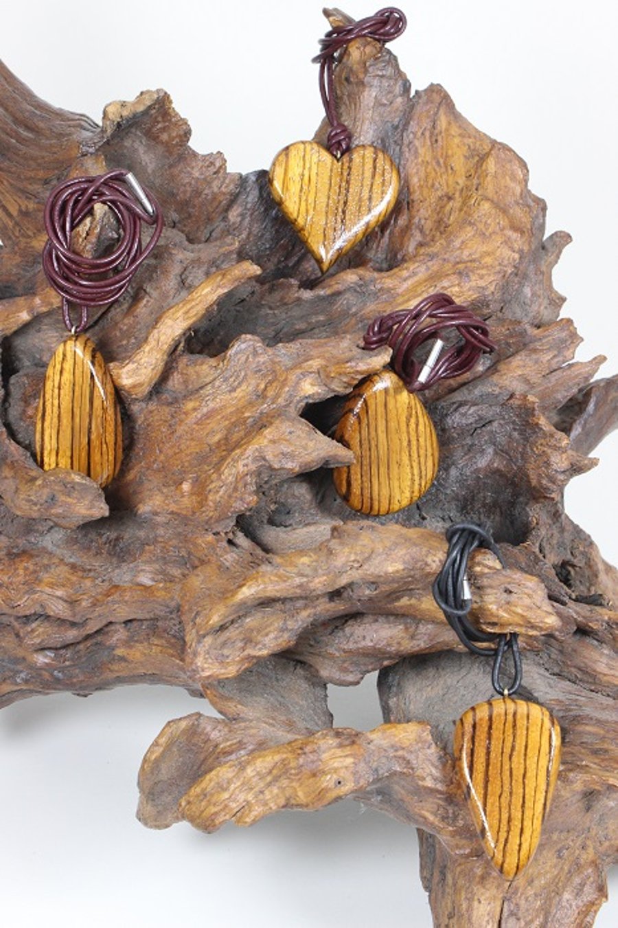 Zebrano Wood Pendants
