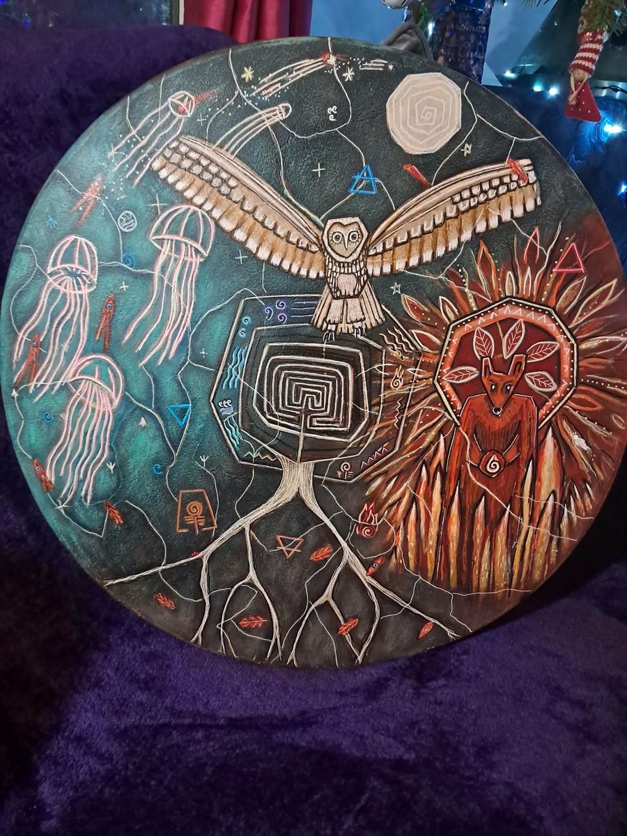 Shamanic Medicine Drum, the wheel, the elements and the great mystery.