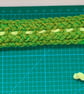 Green Yellow Handmade Knitted Hair Band Hairband Headband Adjustable tie to fit - Image 4