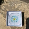 Fused glass trinket dish Make a wish design 