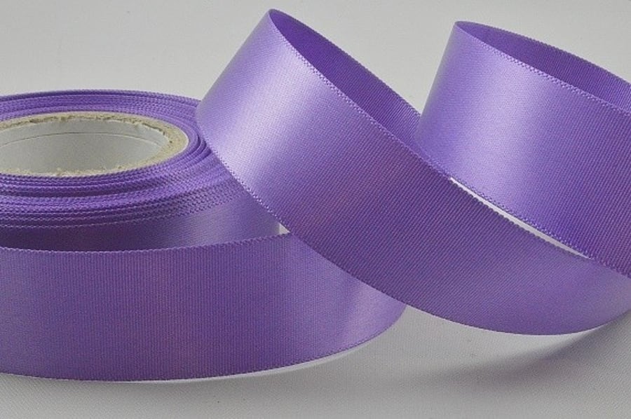 3 metres Purple satin ribbon 25mm  
