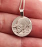 Pig Engraved Sterling Silver Coin Necklace - Image 2
