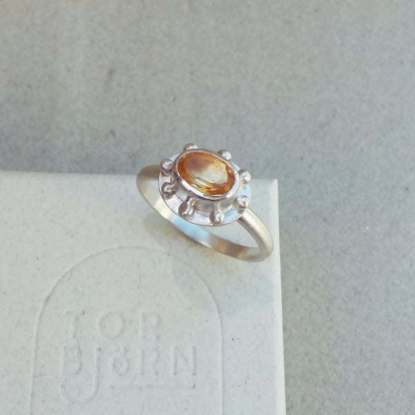 Sterling Silver Citrine Ring