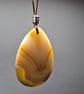 Yellow brown Onyx Teardrop Pendant - Image 2