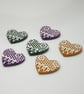 Clay heart fridge magnet set,  anniversary, valentines, kitchen gift - Image 2