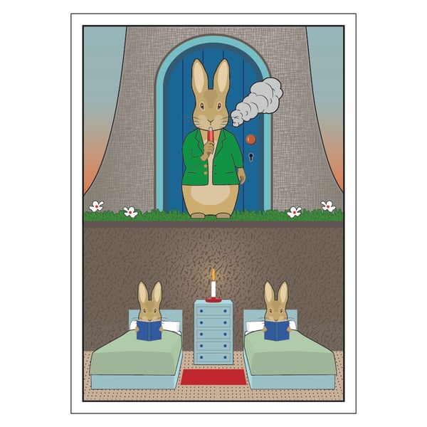 Rabbit Postcard