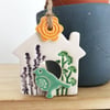 Small Ceramic bird house decoration Pottery bird house 